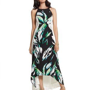 Chicos Palm Passion  High Low Maxi Dress Size 1 / US Size M/8  NWOT